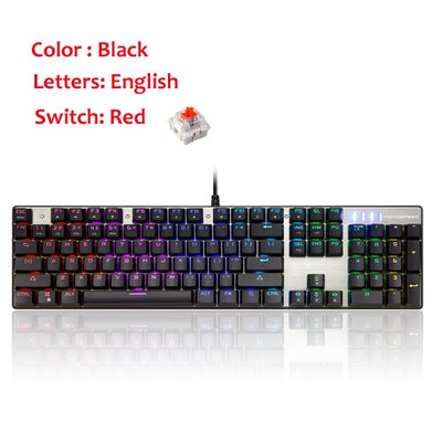 Original Motospeed CK104 RGB Gaming Mechanical Keyboard Russian English Red Blue Switch Backlit Keyboard Anti-Ghosting for Gamer