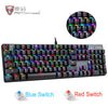 Original Motospeed CK104 RGB Gaming Mechanical Keyboard Russian English Red Blue Switch Backlit Keyboard Anti-Ghosting for Gamer