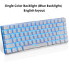 Ajazz AK33 82 keys mechanical keyboard Russian / English layout gaming keyboard RGB backlight blue / black switch wired keyboard