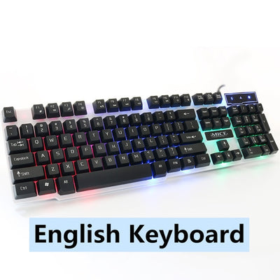 iMice Gaming Keyboard 104 Keycaps Backlit Keyboard Gamer Wired USB Computer keyboard English Russian Keyboards for Desktop
