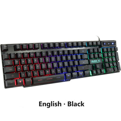 Gaming Keyboard Imitation Mechanical Keyboard 104 Keycaps RGB Backlit Keyboard Computer Gamer Keyboard Ergonomic For Laptop DOTA