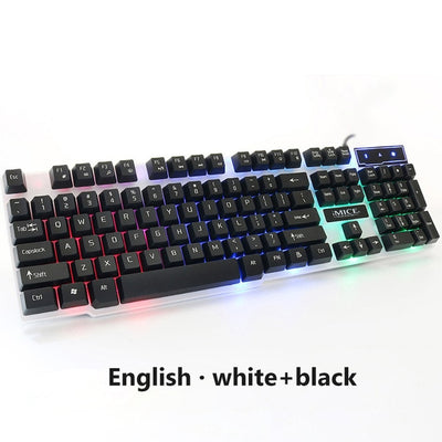 Gaming Keyboard Imitation Mechanical Keyboard 104 Keycaps RGB Backlit Keyboard Computer Gamer Keyboard Ergonomic For Laptop DOTA